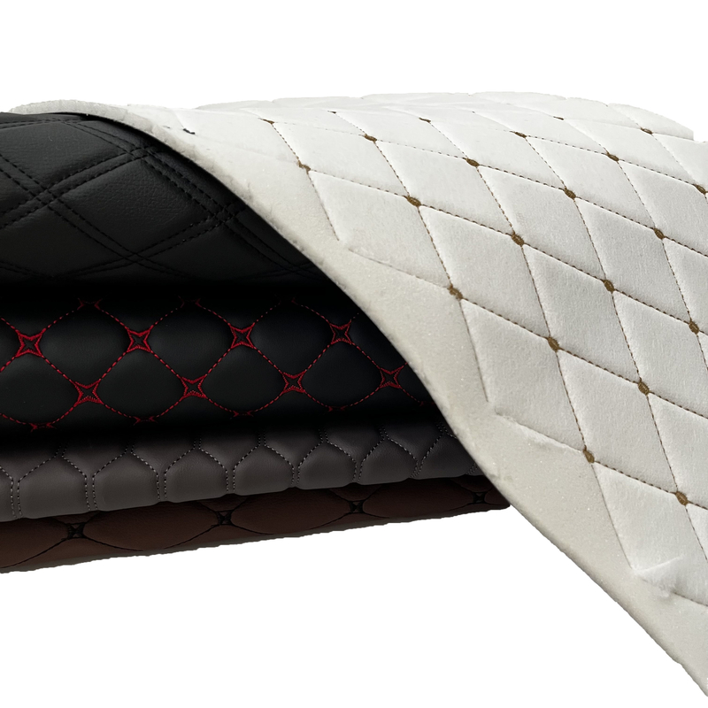 Sofa araba koltuğu kaplama için köpüklü kaymaz nakışlı örtülü deri malzemesi