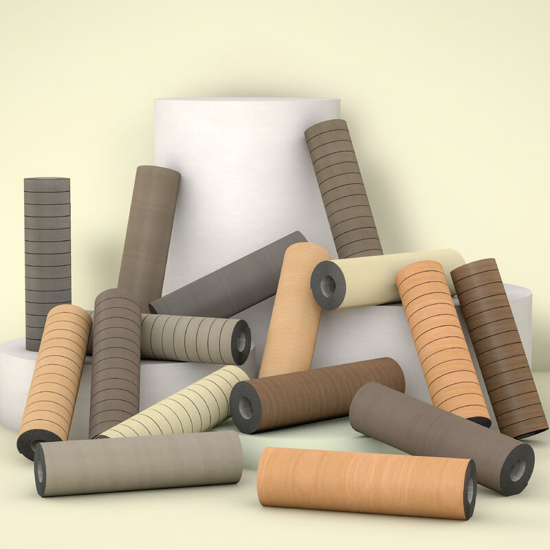 Termal yalıtım için IXPE Şok Dayanıklı Katmanı ve Ahşap Taneler Tasarımı ile Kendine Yapışkan 3D Köpük Duvar Kağıdı